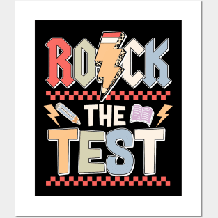 Funny Rock The Test Testing Day Teacher Student Motivational Posters and Art